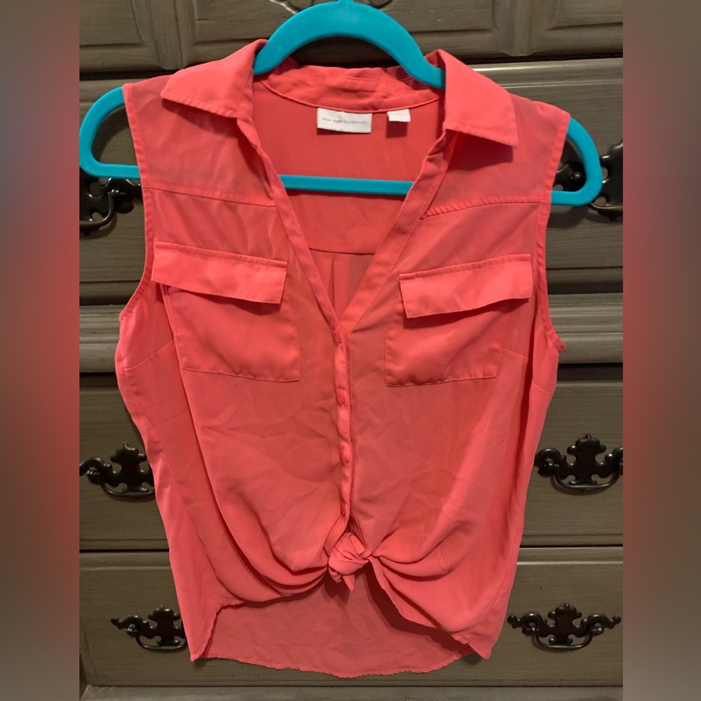 Coral New York & Co Blouse Size Small